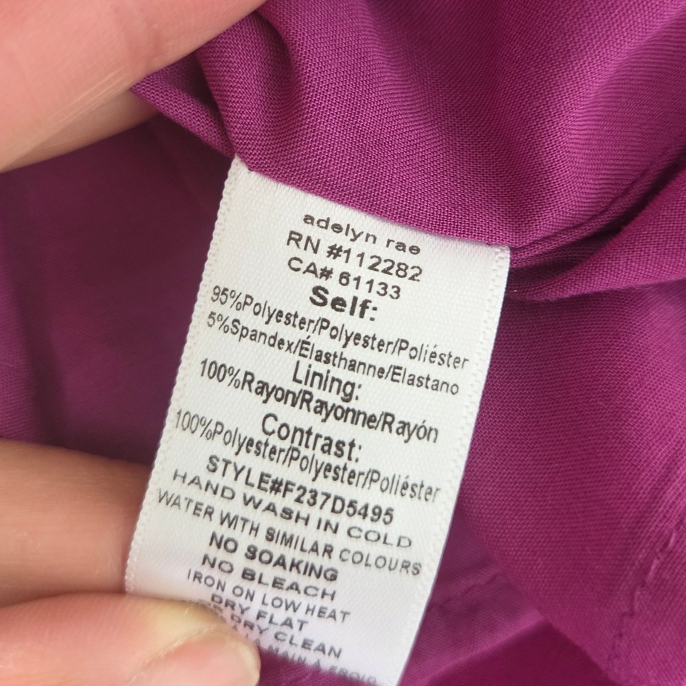 NWT Adelyn Rae Pink Ruffle Sleeve Mini Dress Square Neck Cocktail - Picture 7 of 9
